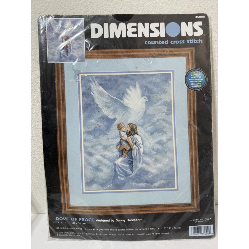 Dimensions Dove of Peace Counted Cross StitchKit 35000 Danny Hahlbohm 11x14 1999